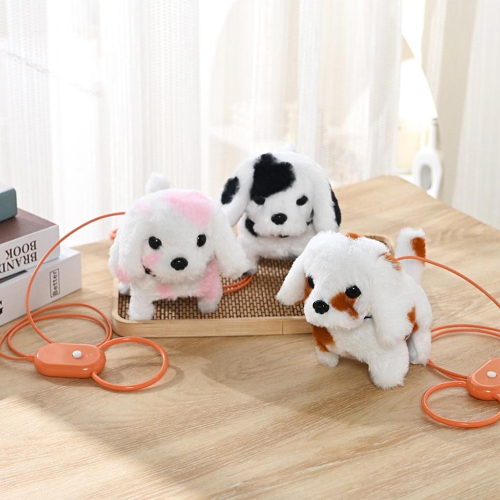 Elektronischer Spielzeughund, der rennt und bellt, interaktives Stofftier, Hundespielzeug, interaktives Kinderspielzeug, Simulationshund mit zum Rennen und Bellen