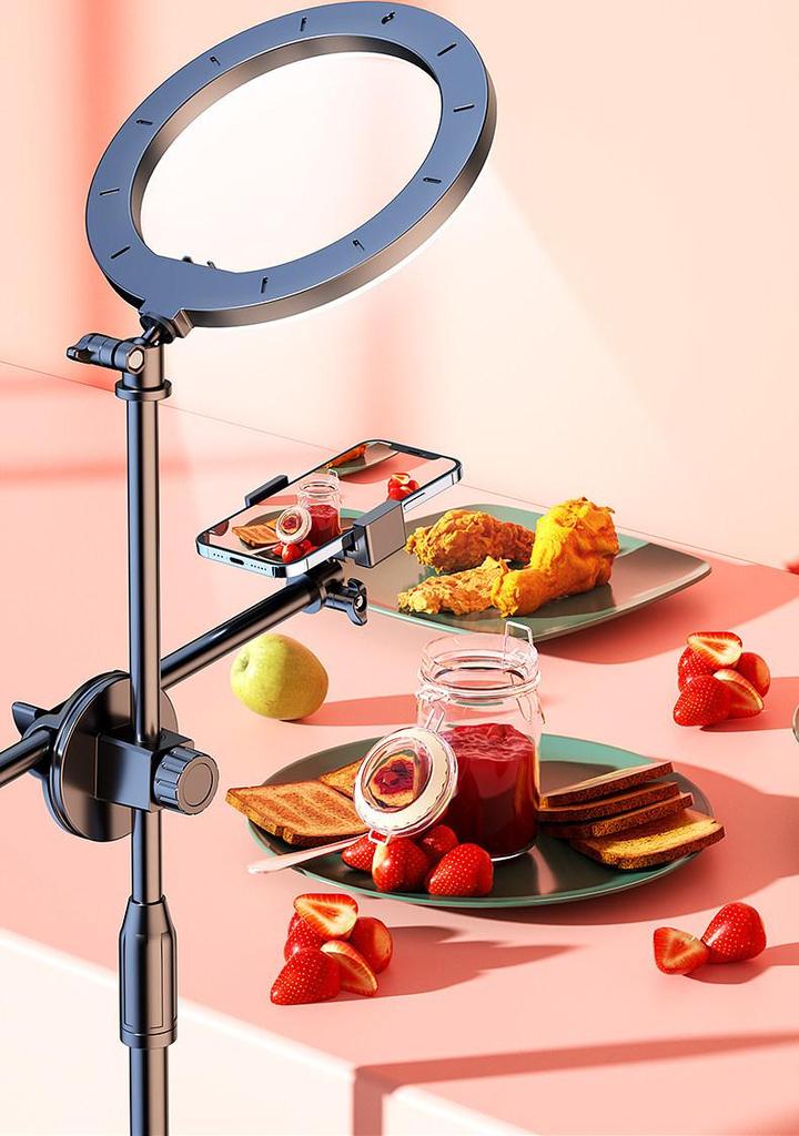 2026 Pro Desktop Phone Holder for Live Broadcast, Vlog, Video Recording & Food Photography