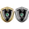 AAFM1 Car Styling Metal Shield Emblem Car Fender Side Tail Body Sticker For Skoda Octavia A5 3 2 VRS Vision Kodiaq Favorit Rapid Fabia