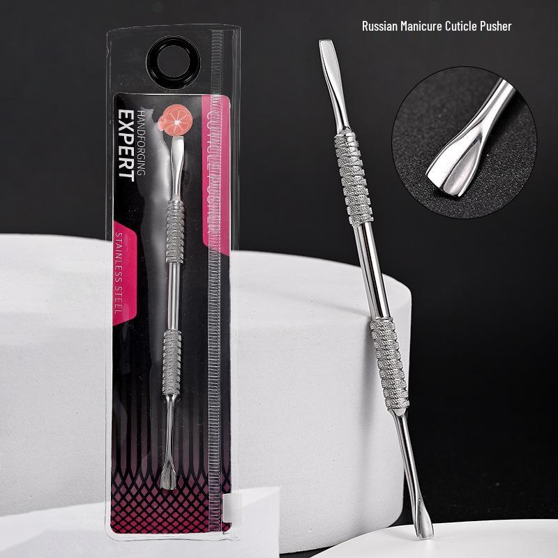 Ukrainian Style Stainless Steel Flat Mouth Nail Remover & Pusher - Easy-Cut Manicure & Pedicure Tool