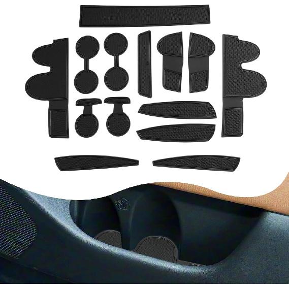 YEE PIN for Kia Seltos Center Console Liner Door Gate Slot Mats Door Mats Fit for 2021-2024 2025 Kia Seltos 2026 Accessories LX/S/EX/Nightfall