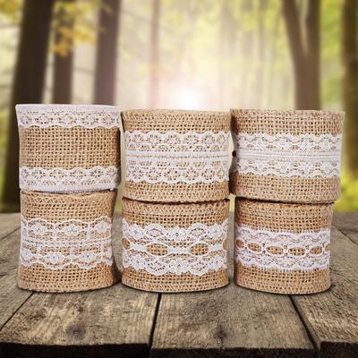 Rolle Sackleinenband, natürliches Jute-Sackleinenband, rustikale Hochzeiten, Gürtelband, Bastelarbeiten