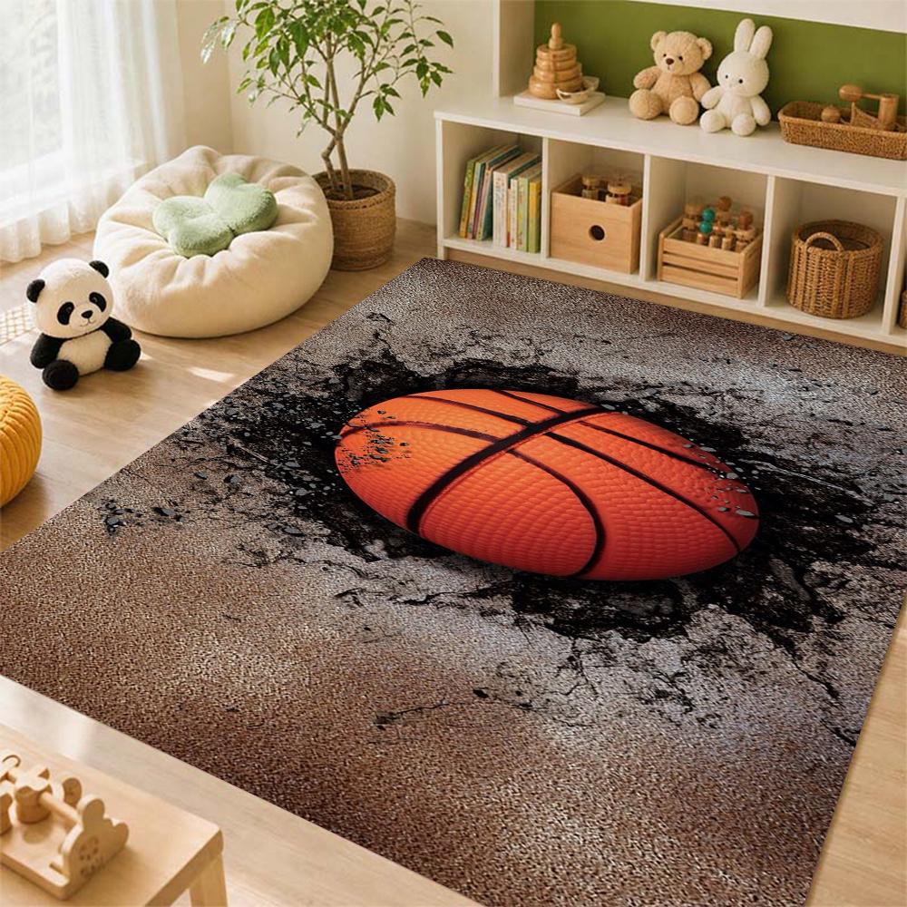 Wooden Basketball Court Indoor Rug Durable Stainresistant Easyclean Carpet For Bedroom Door Living Room Area Home Party Decor Birthday Gift