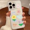 Θήκες κινητών τηλεφώνων για iPhone 11 13 15 Pro Max 12 14 Pro Max Θήκη iPhone 16 15 Plus 13 Pro 12 Frosted Texture Painted Cartoon Flowers
