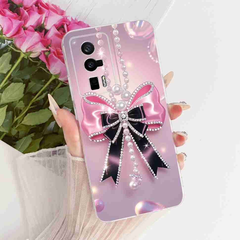 Für Redmi K60 k 60 5G Hülle Einfaches Cartoon-Design Silikon TPU Rückabdeckung Für Redmi K60 Pro 5G 22127RK46C Handy-Schutzhüllen