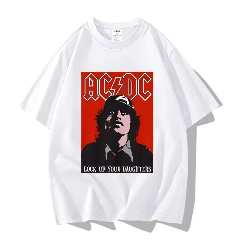 2025 American Street Punk Rock Band Hip Hop Short Sleeve Top T-Shirt Aesthetic Apparel Printed Streetwear Top T-Shirt