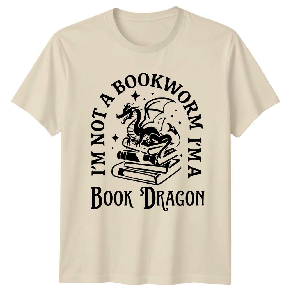 Im Not A Bookworm Im A Book Dragon Reading Fantasy Unisexs Unisexs Graphic Tee
