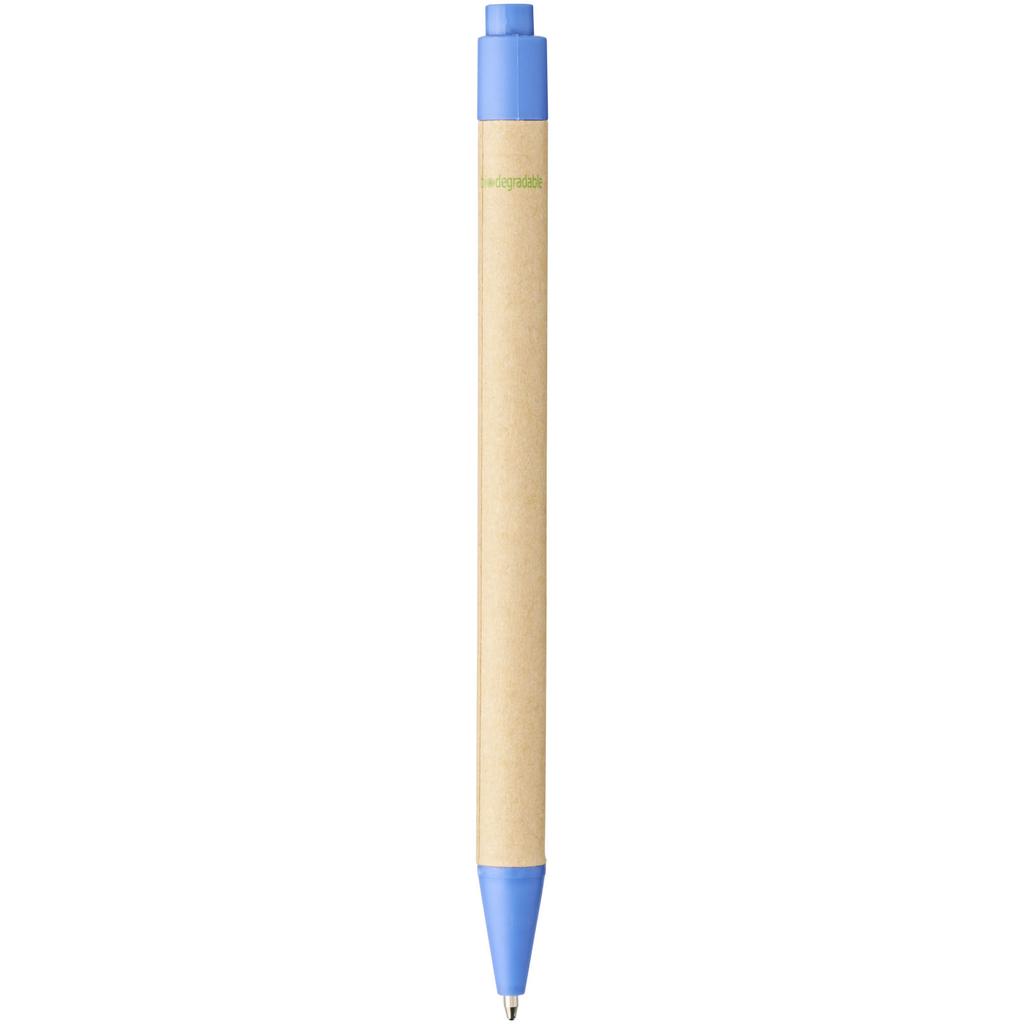 Pen of cardboard recycled and plastic of corn "Berk" (black ink) Blue