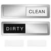 2 Pcs Dishwasher Magnet Clean Dirty Sign Acrylic Magnet Clean Dirty Signboard Dishwasher Label Notice for Home Hotel and Kitchen