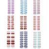 Halv-härdade Gel Nagellack Strips Självhäftande Gel Nagellack Klistermärken Långvariga Glittriga Gel Nagellack Wraps Klistermärke med Nagelfil