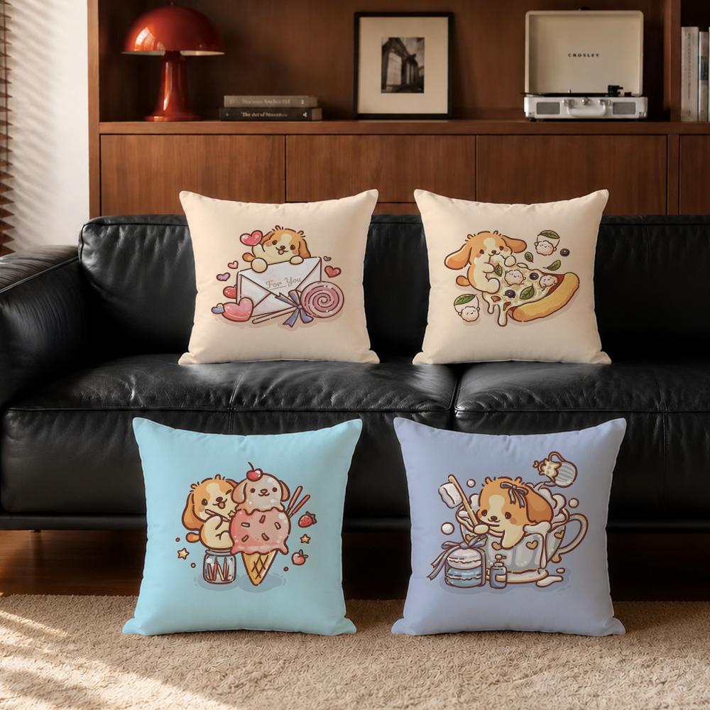 Cute CCute Puppying Cushion Cover Cushion Cover Set Pcs X X X Pillowcase Decorative Sofa Home Decor