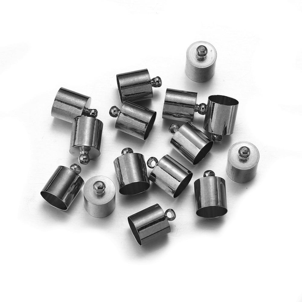 20-50pcs/lot Copper Crimp End Caps Leather Cords Bracelet Tassel End Tip Beads Caps Clasps DIY Necklace Jewelry Making Accessory