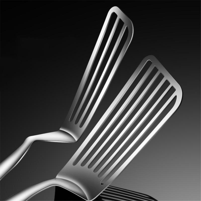 304 Stainless Steel Hollow Clamp Fish Spatula Clip Steak Spatula For Buffets Bars Parties