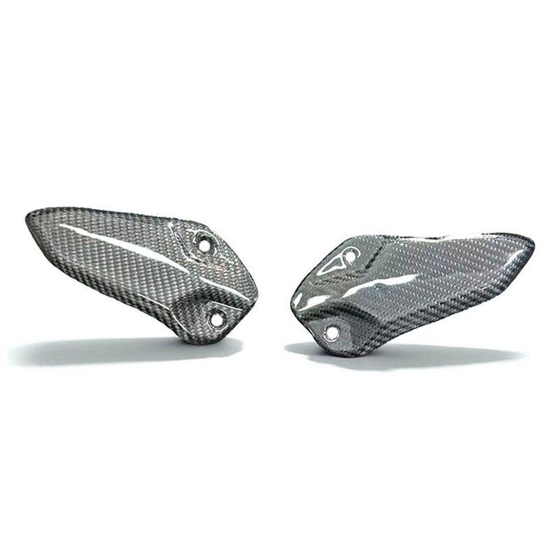 Für Kawasaki Ninja ZX-4R ZX-4RR ZX4R ZX-25R -2024 -2024 Kohlefaser Fußpedal Fersenschutzplatten 3K Motorradteile