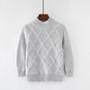Korean Style Solid Color Fleece Knit High Neck Baby Pullover Sweater