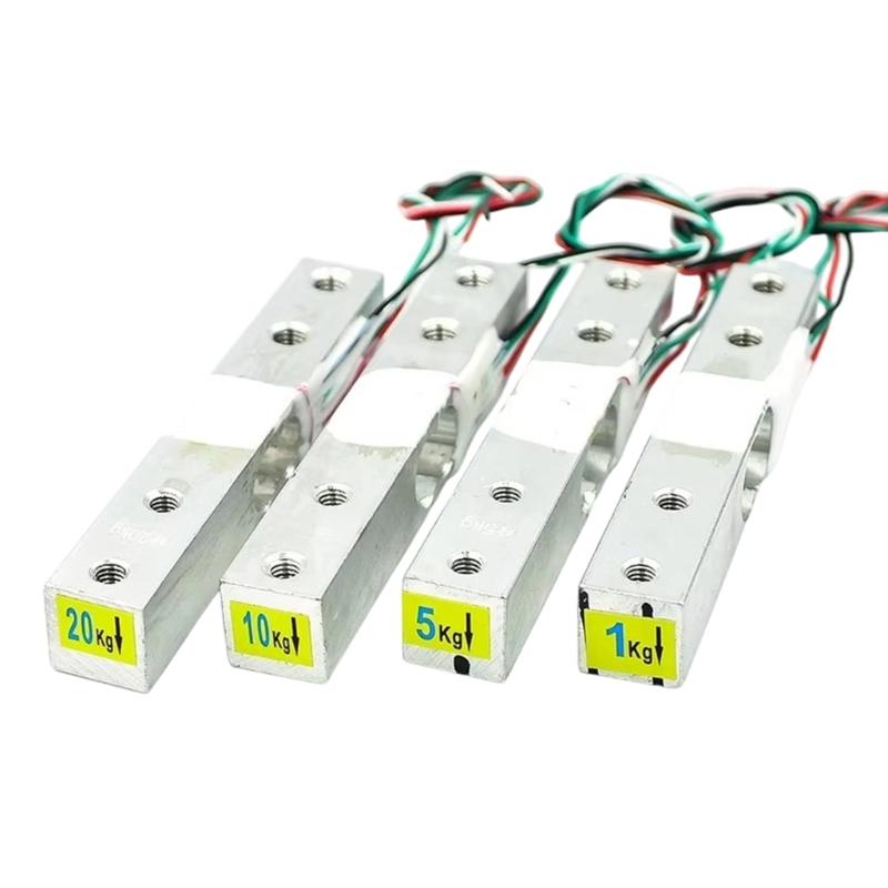 Digital Scale Load Cell Pair with HX711 Board, 4 Wire Aluminum Bar Weighing Part for DIY Measure and Project Use