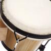 Set Bongo in Legno Massello con Pelle di Pecora e Chiave, 6 pollici e 7 pollici, 7 pollici e 8 pollici