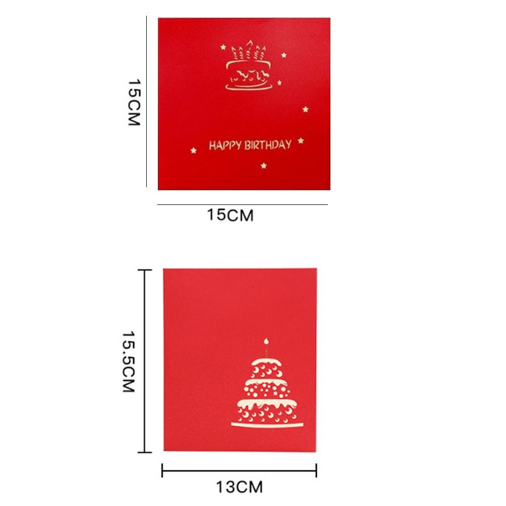 Paper 3D Birthday Cake Cards Music Function Musical Greeting Card for Boyfriend Girlfriend Friends