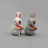 12Pcs Desk Decoration Crafts Cute Mini Rabbit Miniature Hare Animal Figurine Mini Bunny Garden Ornament Micro Landschaft Craft