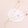 Doppellagige Halskette mit Stern- und Halbmond-Quastenanhänger für Damen, Vintage-Accessoire im Bohème-Stil, Legierung, vielseitig einsetzbar für den Alltag und Partys