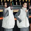 Large size women's vest autumn and winter new down cotton-padded coat 0kg top fat sister loose coat vest