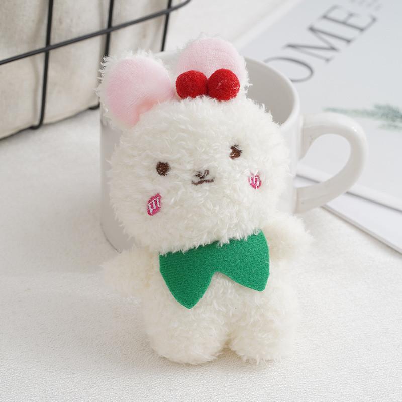 Adorable Cherry Bunny Plush Toy Mini Teddy Bear Bag Charm For Couples And Girls