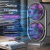 New Dual Head Desktop Fan USB Rechargeable Adjustable Fan for Household Outdoor High Wind Air Circulation Fan