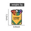 Jeden Tag kreiert Emaille-Anstecknadeln Bunte Buntstifte Broschen Reversabzeichen Cartoon Floral Niedlicher Kleidungsschmuck Geschenk für Freunde