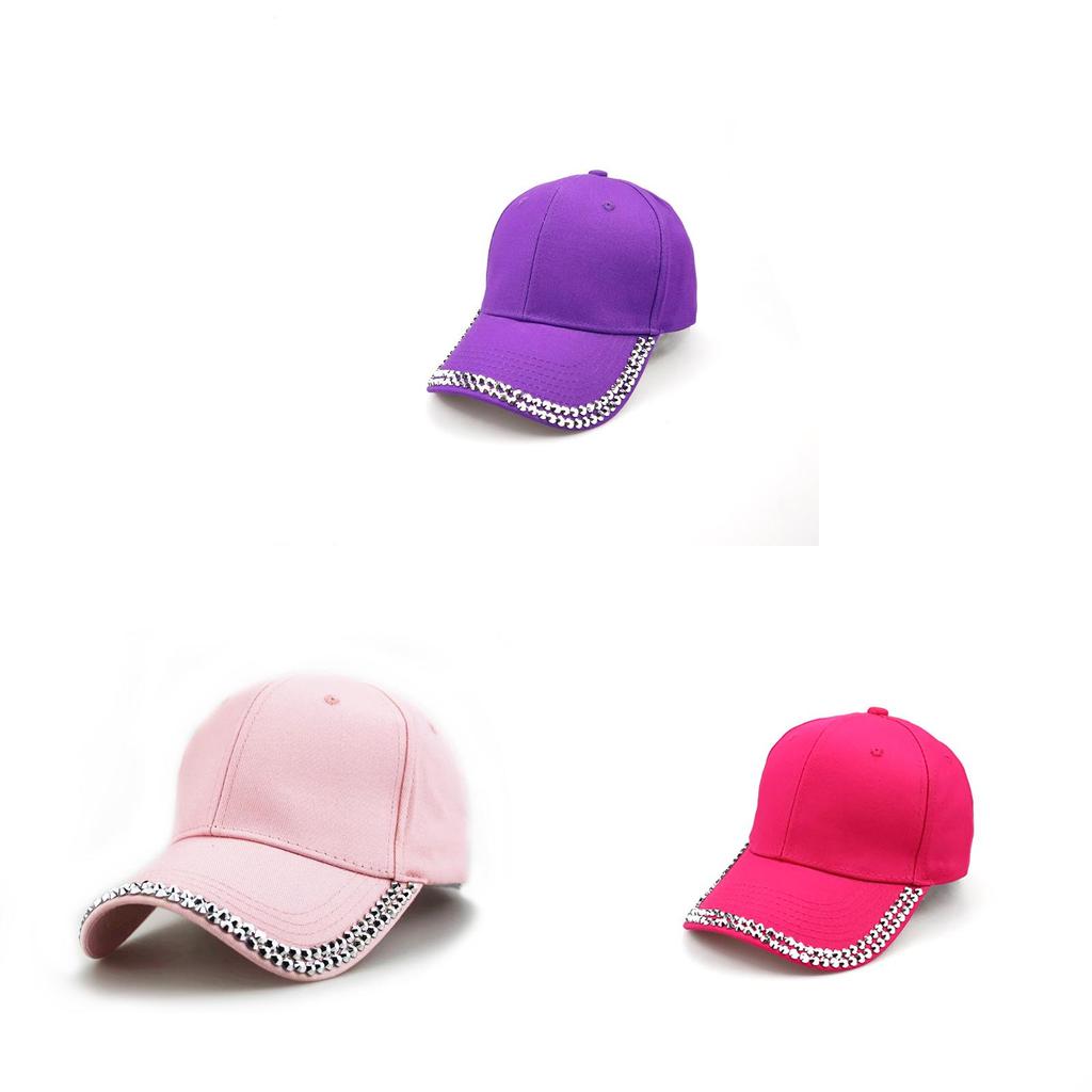 Neue Mode Glitzernde Baumwoll-Baseballkappe Mit Verstellbarem Sonnenschutz Für Erwachsene