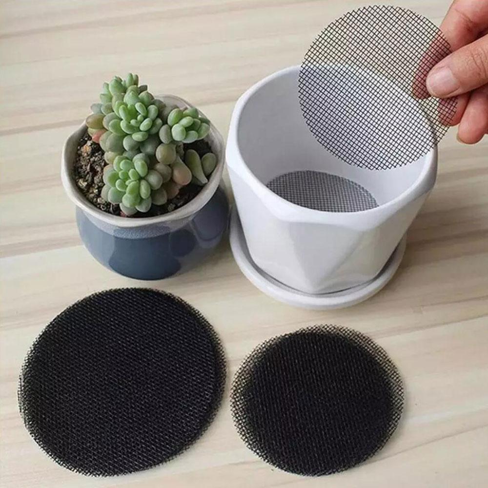 50Pcs Bonsai Pot Mesh Pad Breathable Drainage Grid Mat for Plant Care Soil Protection Eco-Friendly Gardening Tools DIY Supplies