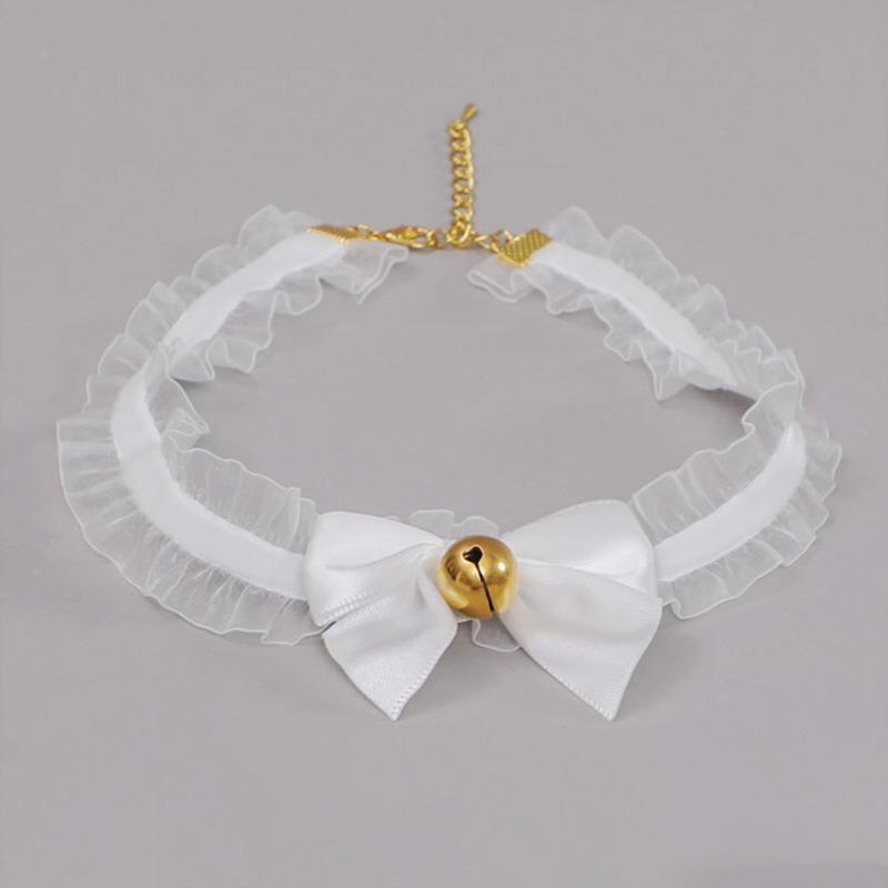 A handmade olita neck bell accessory prop lace bow bell collar bow tie handmade