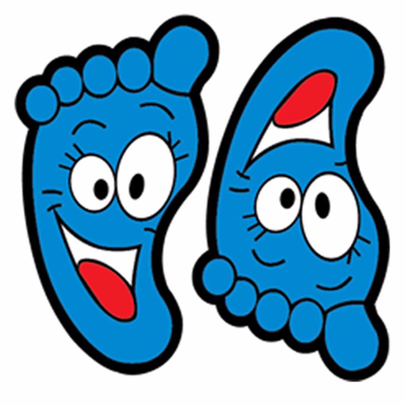 Piccoli piedi per adesivo Camera dei bambini Bagno Impermeabile Volto sorridente Adesivo per pavimento con impronte di bambini