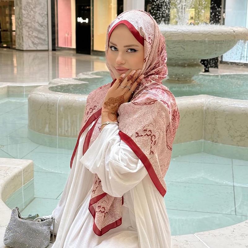 Bohemia Silk Scarf Women Large Shawls Styles Pashmina Hijab Foulard Echarpe Design Print Lady Stole Head Scarves Luxury