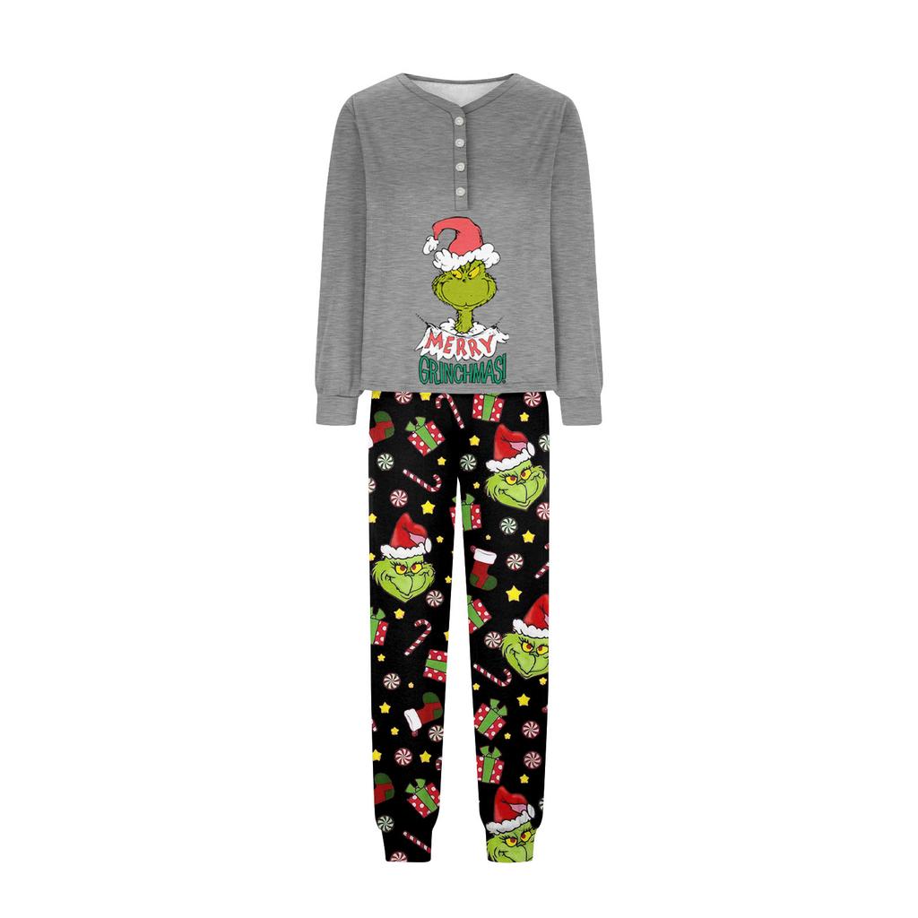 Christmas Prints Family Matching Long Sleeve Tops+Pants Set Family Matching Sets