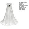 Halloween Decoration Light-Up Spooky Ghost Dog Statue Battery Operated Remote String Lights Front Door Porch Yard Lawn Decor