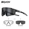 SCVCN Photochrome Radsport- und Laufbrille für Damen & Herren - Winddicht, Bunt, Outdoor-Sport-Sonnenbrille