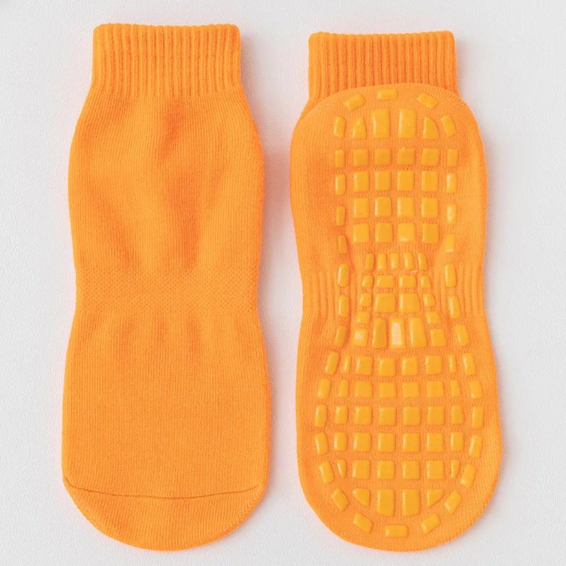 5 Pairs Anti Slip Socks Children's Playground Trampoline Socks Baby Early Education Floor Socks Adult Mid Tube Yoga Socks