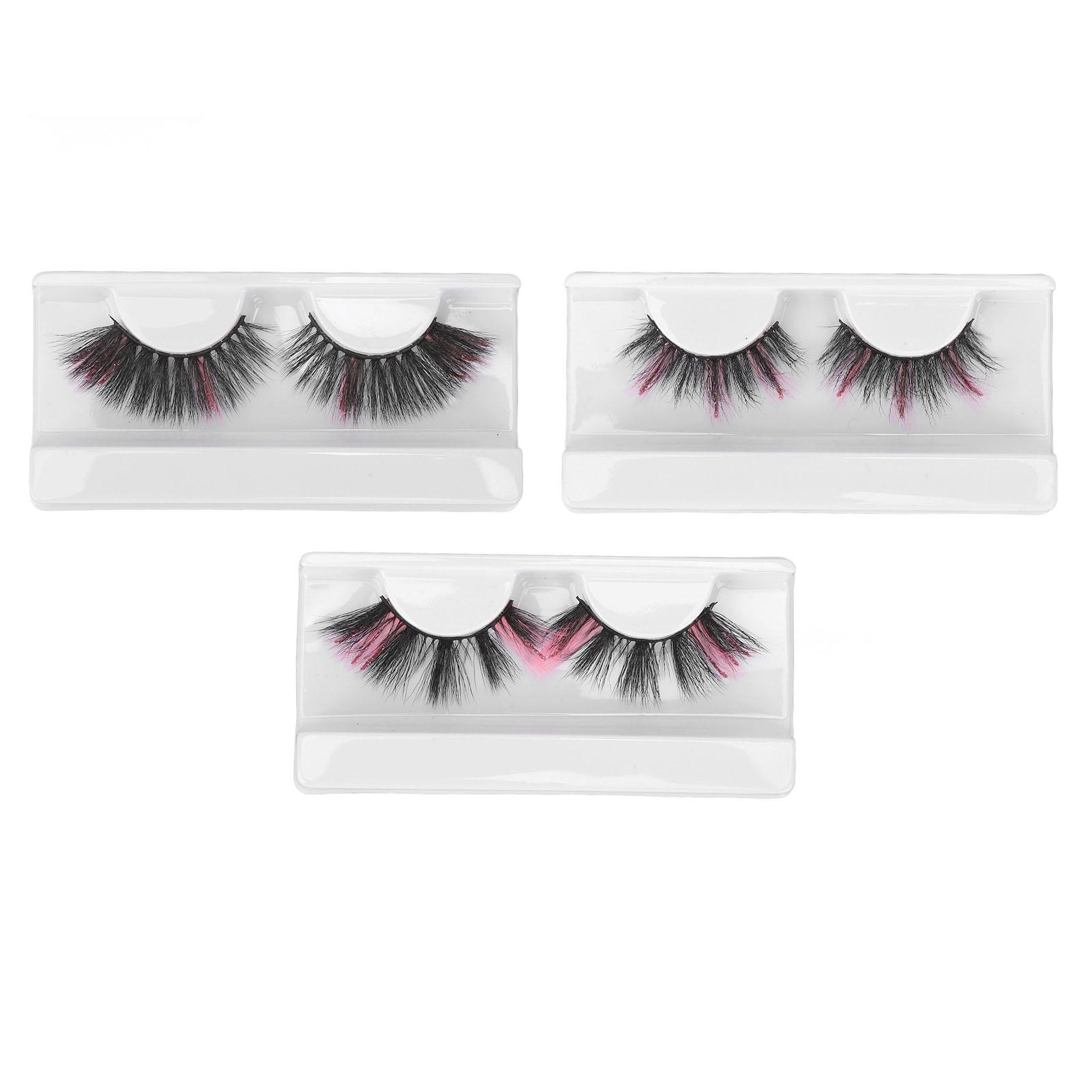 

1 пара 18 мм цветных накладных ресниц, карнавальный костюм, вечерние длинные вьющиеся розовые блестящие накладные ресницы для