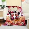 1pc Flannel Mickey and Minnie Love Valentine's Day Romantic Bedroom Bed Cover Sofa Blanket Gift Home Decoration