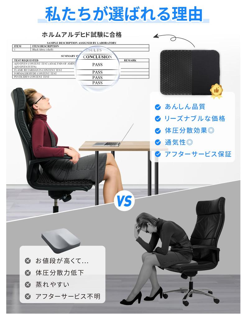 Ikurashi Gel Extra Zero Honeycomb Perfect for Respect for the Aged Working from or Home Includes 44 X 47 X Cm Cushion, Large, Ergonomic, Gravity,