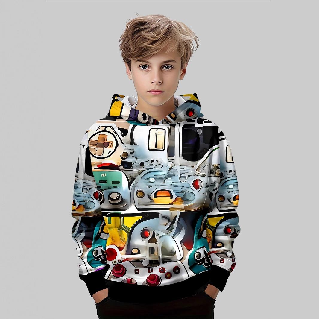 

Осенние худи с графикой на игровую тематику, напечатанные 3D, модные повседневные спортивные толстовки с длинным рукавом для детей и мальчиков 160