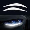 1Pair Auto Reflect Decoration Stickers Car Headlight Stickers Reflective Trim Night Strips Warning Safety Car Driving Eyebr S9Z9