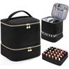 Double Layer Nail Polish Organizer Bag Large Capacity 30 Grids Essential Oil Storage Bag Handheld Nail Care Kit Bag