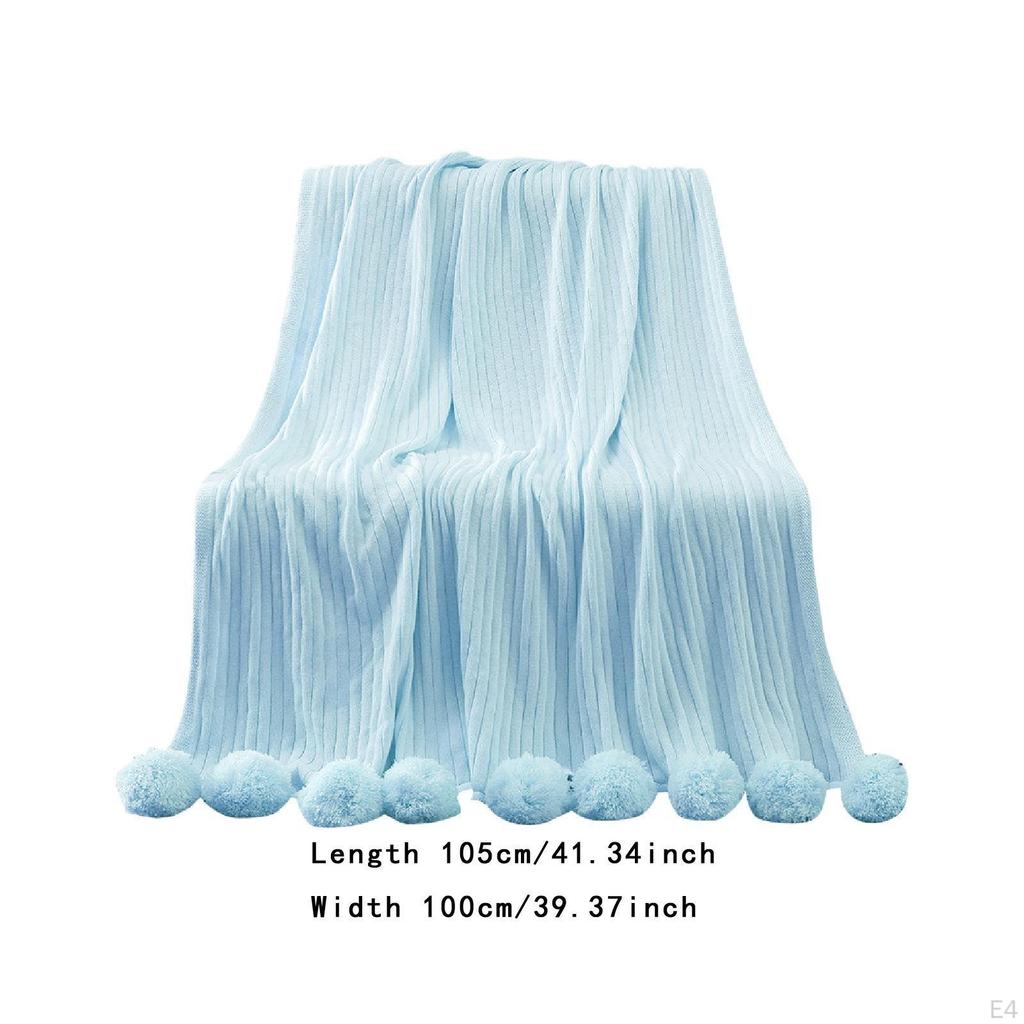 Decorative Blanket Tissue with A Gentle Welcoming Ball 39.37 Inx41.34 Inches for Women