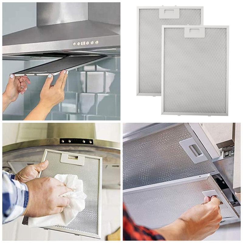 2PCS Filter Cooker Hood Filters 350 X 285 X 9mm Aluminum Alloy Fits For Leading Brands Of Range Hoodsrange Hood Vents