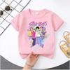 KPop Demon Hunters 2026New Saja Boys Cartoon Boys T-shirt Round Neck Fashion Casual Top Children's T-shirt Kids Clothing