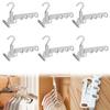 Clothes Drying Foldable Convenient Usable Extendable Hanger Indoor Clothes Drying Use Wall-Mounted Rack, 6-Pack, Hanger, Storage, Space-Saving,