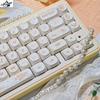 Rose Platinum Theme Keycaps / Pbt Soa Five-Sided Sublimation Mechanical Keyboard 140-Key Keycaps