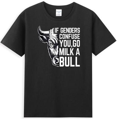 Wenn Geschlechter Sie verwirren, melken Sie einen Stier Lustiges sarkastisches Zitat Cooles Unisex-T-Shirt