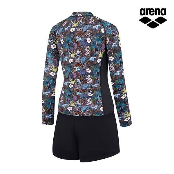 Alena Sophie Leisure Zip-Up Rash Guard Set A4Bl1Ps12Blk